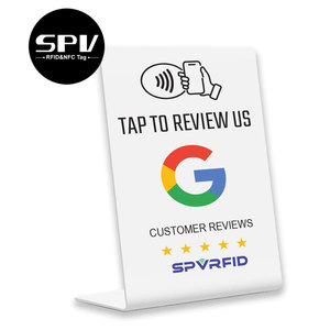 Programmable <strong>QR</strong> <strong>Code</strong> Printed RFID Business Display Card Ntag213 NFC Review Google Stand - Product Image 6