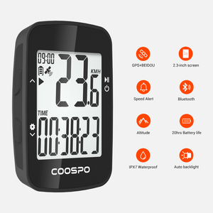 COOSPO-Ordenador de bicicleta con GPS, dispositivo inalámbrico BC26 con pantalla LCD 2,3, velocímetro, odómetro con pantalla personalizada - Product Image 6