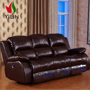 Moderne Leders essel für Heimkino Familien wohnzimmer und Filmkino Elegante Metallrahmen-Sof amöbel - Product Image 3