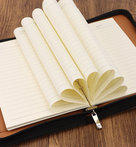 A5 6-ring Loose-leaf cuoio Business Notebook con una cerniera schede calcolatrice penna File essenziali per viaggi d'affari - Product Image 5