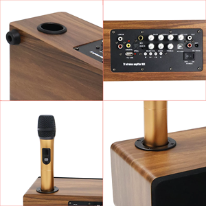 Lebeth TV-32 10W Hifi Nhà <span class=keywords><strong>Karaoke</strong></span> Loa Với Xách Tay Mini Micro Không Dây Cho Nhà <span class=keywords><strong>Karaoke</strong></span> Bên - Product Image 6