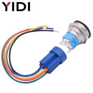 Interruttore a pulsante momentaneo impermeabile Spdt Dpdt On/off interruttore a pulsante a LED in metallo interruttore illuminato 12mm 16mm 19mm 22mm 25mm - Product Image 6