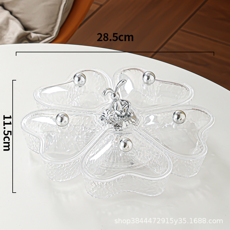 Transparent silver rabbit-shaped turntable