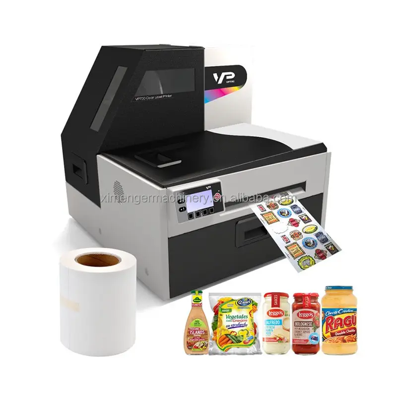 Venda quente VP700 Impressora de etiquetas coloridas rolo a rolo Impressora de etiquetas de vinho Máquina de impressão com cortador automático