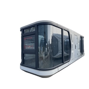 Contenedor de diseño de cápsula espacial con estructura de acero prefabricada modular, casas impermeables - Product Image 1