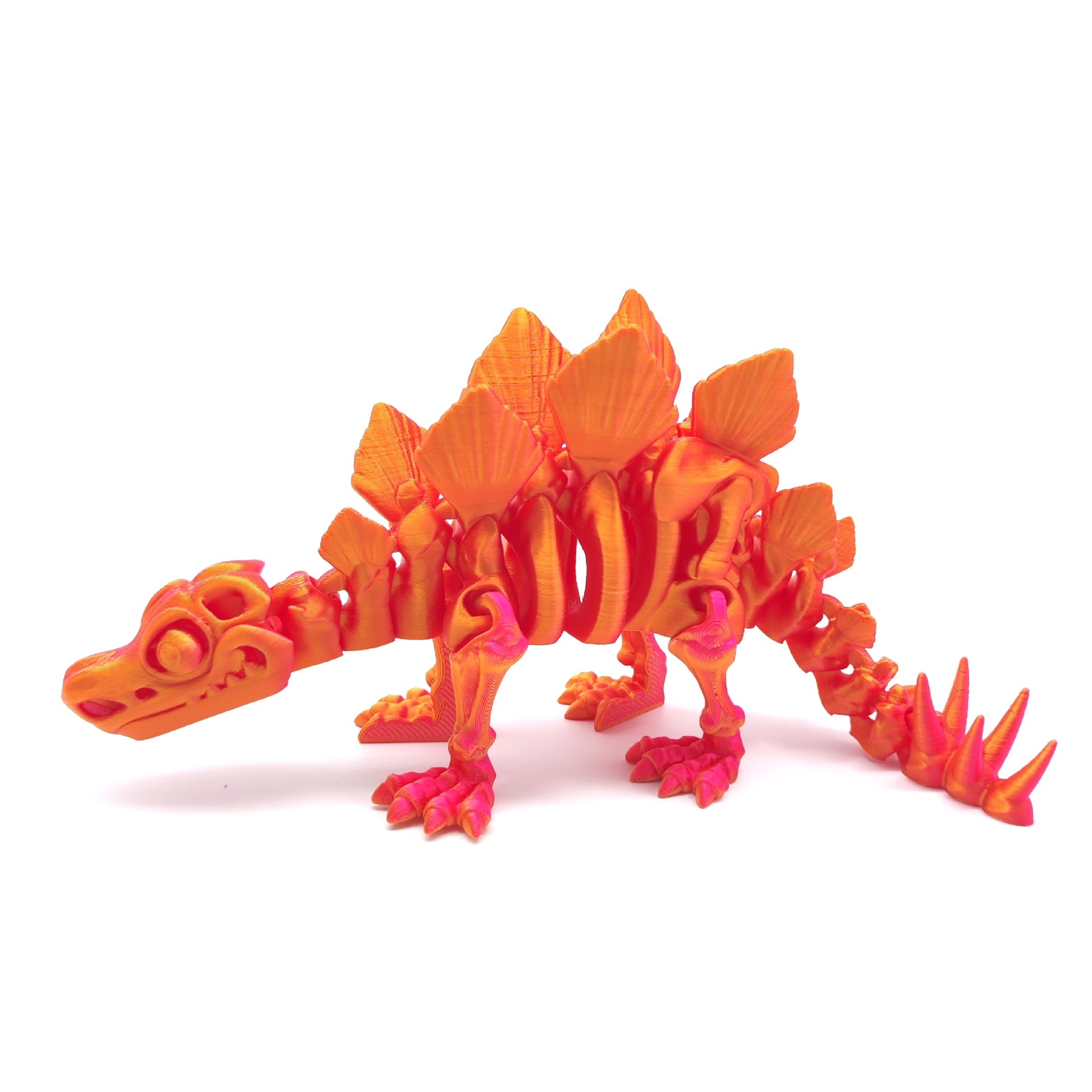 Stégosaure rouge-or 23CM