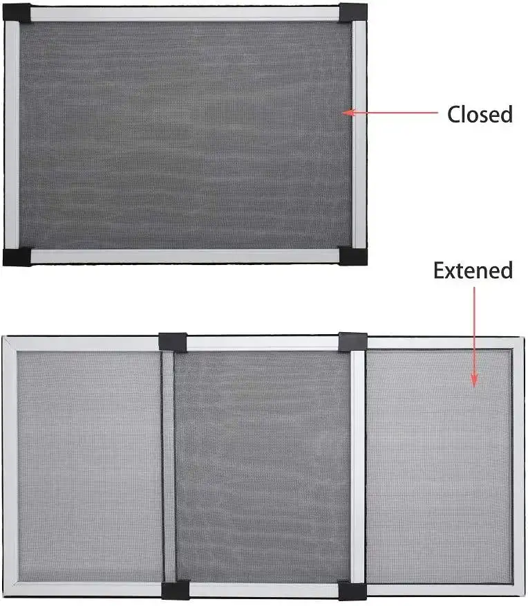 Portable Aluminum Spare Parts Sliding Extensible House Insect Protect Window Screens Sliding Mosquito Net Screen Windows