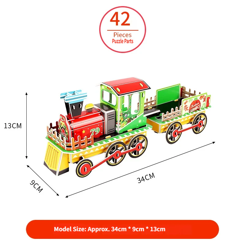 RX-018 Train de Noël rouge et vert