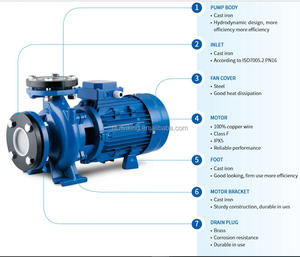 Sulama ve yangın söndürme sistemi özelleştirmek yatay elektrikli endüstriyel dökme demir pompa - Product Image 6