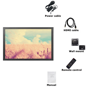 VGA HD BNC AV USB entradas marco abierto 15,6 pulgadas pantalla ancha LCD CCTV Monitor de grado industrial con 12V DC