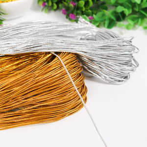 Bán Buôn 1.2 Mm Đàn Hồi Bện Dây Giáng Sinh Trang Trí Vàng Và Bạc Tag Cho Quần Áo Treo Cao Su Tráng Kỹ Thuật - Product Image 6