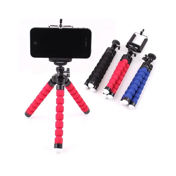La fabbrica vende direttamente il Mini treppiede flessibile economico portatile del polpo della spugna del supporto per il Selfie Mobile della macchina fotografica del telefono cellulare