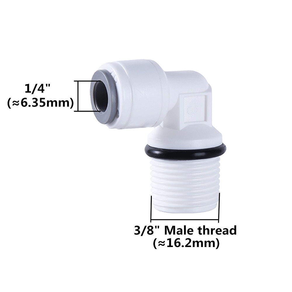 Filettatura maschio da 1/4" (6,35 mm) a 3/8"