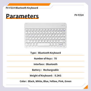 FV-FZ14 Punk Mini QWERTY <strong>Keyboard</strong> <strong>with</strong> <strong>Numeric</strong> <strong>Keypad</strong> USB Interface New Fashionable for Tablet - Product Image 4