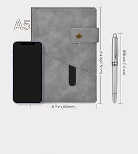 A5 tamaño estándar impresión personalizada diario de oración cristiana A5 Bloc de notas gris con cerradura cuaderno de alta calidad con hebilla magnética - Product Image 1