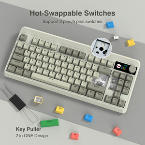 75% Gaming <strong>Keyboard</strong> with OLED Display&amp;Knob, M87 Pro Bluetooth 5.1/2.4GHz /USB-C Wireless Mechanical <strong>Keyboard</strong> with <strong>Custom</strong> Switch - Product Image 5