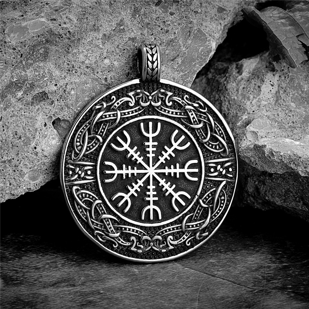Pendentif simple couleur acier
