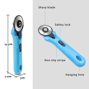 Factory Handheld Mini Multi-function 45mm Rotary Blade ABS+TPE Handle for Paper Fabric Cutting Drum Round <strong>Cutter</strong> - Product Image 4