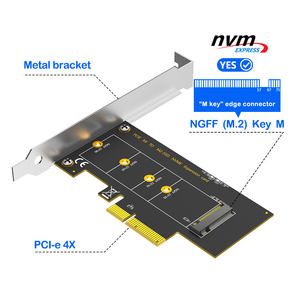 อะแดปเตอร์ PCIe3.0 M.2 NVMe SSD NGFF M2คีย์ M TO PCI-E การ์ดขยาย4X M.2 NVMe SSD ไปยัง PCI Express 4X Riser Card PCI ตัวแปลง psi-e - Product Image 2