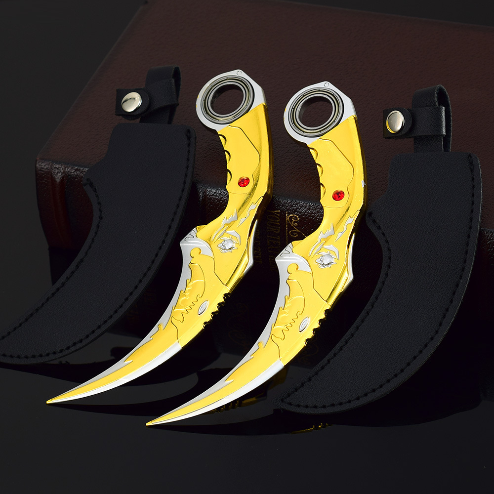 2 moon double thorn golden leather case (set)