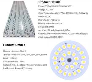 Factory <strong>LED</strong> Bulb <strong>PCB</strong> Immersion Gold PCBA Custom Printed Circuit Board - Product Image 6