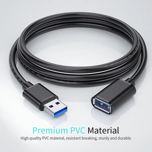 Cable de extensión USB 3,0 con 3 pies, 6 pies, 10 pies, 5Gbps, convertidor de cable USB3.0, cámara de transferencia de sincronización USB macho hembra, uso de blindaje trenzado - Product Image 2