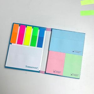 定制办公记事本硬封纸索引集组合带徽标的便签 - Product Image 3