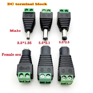 Kadın erkek DC konnektör 5.5x2.1MM 5.5*2.5 3.5*1.35 güç adaptör jak fiş led şerit işık kamera - Product Image 4