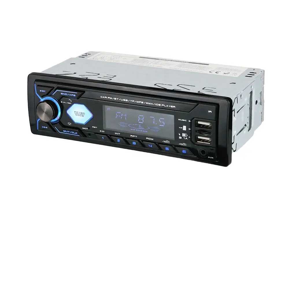 Sunwayi-reproductor MP3 MP3C-1 para coche, Radio con pantalla LCD, 2 USB, 12V, AUX-IN, MP3, BT, FM, SD, TF, estéreo, 1 Din
