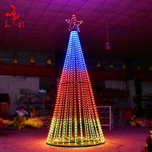 大きなクリスマスツリーカスタマイズされた屋外照明装飾4MクリスマスLedピクセルツリーモチーフライト - Product Image 1