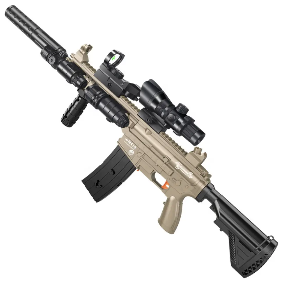مسدس ناسف الهلام M416 مكرر مسدس لعبة رشاش للأطفال من عمر 7-14 سنة مسدس لعبة ألعاب