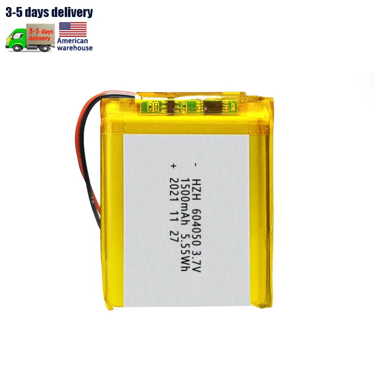 Kc OEM 1s1p 604050 1500mAh Navigation Bluetooth Loa 3.7V có thể sạc lại Polymer Lithium-Ion pin 604050