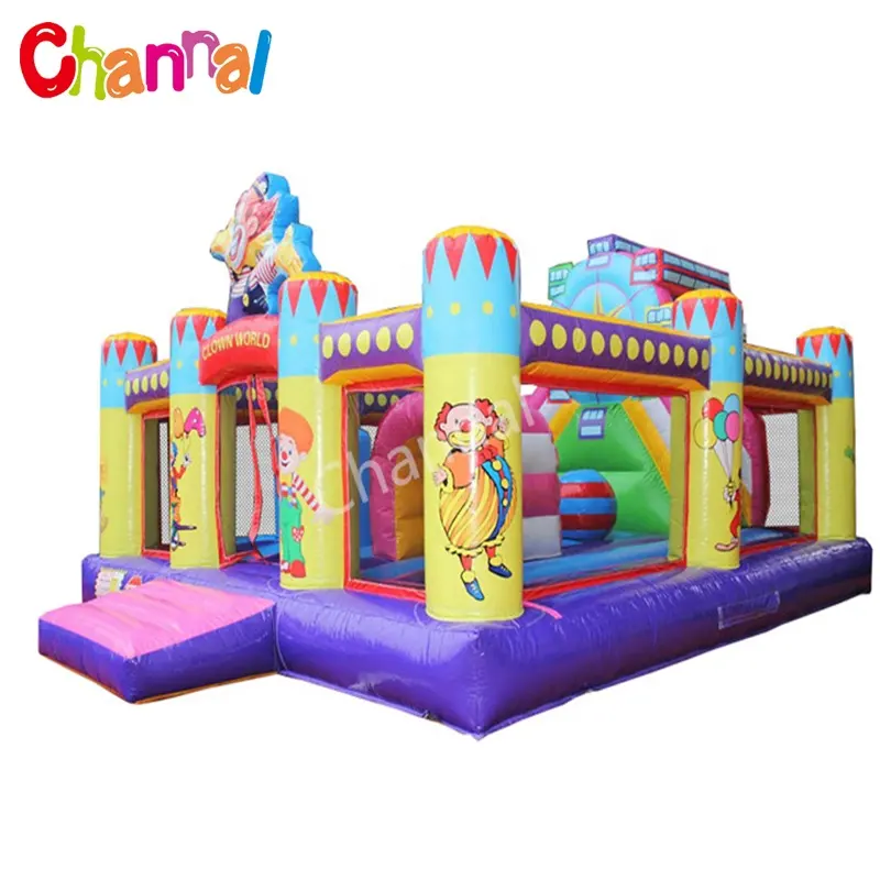 Castillo hinchable para saltar al aire libre, parque de atracciones hinchable para niños