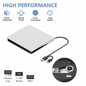 EDD08W Optical <strong>DVD</strong> <strong>Drive</strong> Type-C+USB3.0 CD-<strong>RW</strong> <strong>DVD</strong>-<strong>RW</strong> Writer Burner Reader Tray Type External <strong>DVD</strong> Player for Wins Computer - Product Image 3