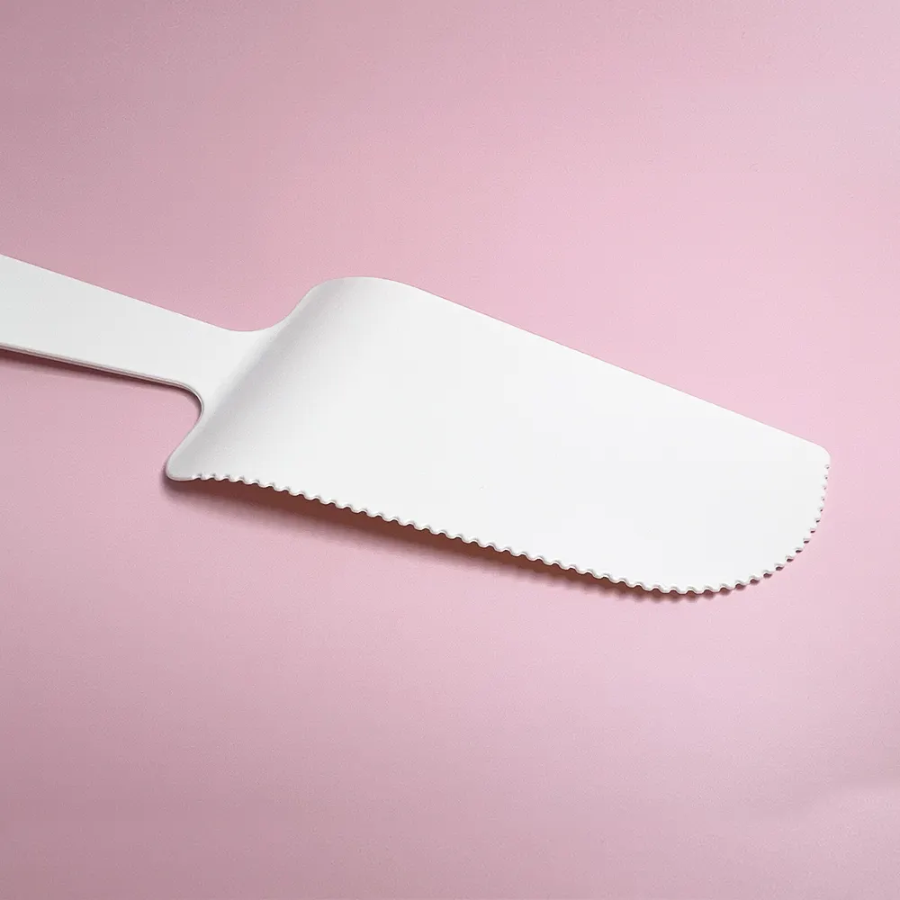 CPLA Compostable Cake Cutter Single Pack Cutting Knife Aniversário Casamento descartável PLA Cake Knife