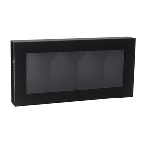 China Custom Black <strong>Rectangle</strong> Magnetic <strong>Display</strong> Gift <strong>Boxes</strong> for Packaging Candy Snacks With Clear Transparent Pvc Plastic <strong>Window</strong> - Product Image 1