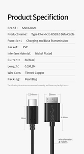 USB-C ความเร็วสูงไปยัง USB 3.0 Micro B สายเคเบิล10ขารองรับ5Gbps สำหรับฮาร์ดไดรฟ์ภายนอก Type C ถึง Micro B สาย USB3.0 - Product Image 6
