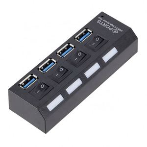 Mozzo 4 porte indipendente 3.0hub con alimentazione USB ad alta velocità Hub Plug and Play senza Driver - Product Image 1