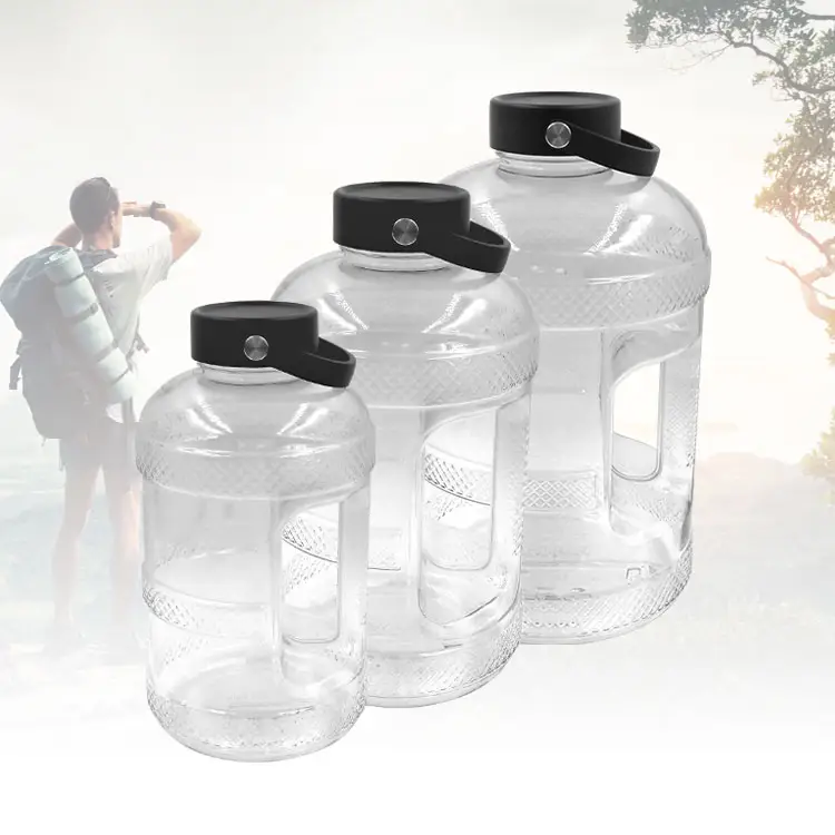 Jarra de plástico deportiva para beber, de 2 litros botellas de agua, sin BPA, 1,89l, 2L, 2,3l, 1 galón, gran oferta