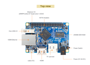 Naranja Pi una H3 Quad-core apoyo Ubuntu Linux y Android Mini PC