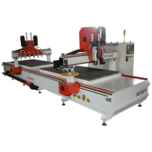 Sistema de Control Syntec, pórtico doble y enrutador CNC de mesa para tallado de madera, máquina de moldeo de puerta de diseño con software Artcam