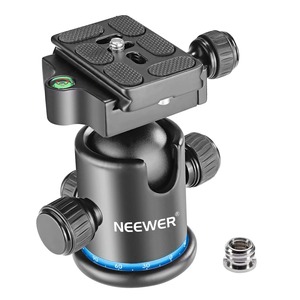 Neewer ขาตั้งกล้องแบบหัวบอล360 ° พาโนรามาโลหะทั้งหมดพร้อมแผ่นปลดเร็วชนิด ARCA 1/4 "สกรู3/8" ตัวยึดเกลียว - Product Image 1