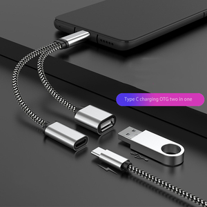 2 1 tipo-C Micro 3.0 adattatore USB C OTG per Android IOS tablet cellulari 3A ricarica rapida in Nylon treccia Mini cavo di ricarica Mobile - Product Image 5