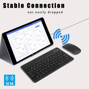 Mini teclado y ratón Bluetooth ergonómico recargable klavye mouse combo de teclado y ratón inalámbrico para tabletas y computadoras - Product Image 2