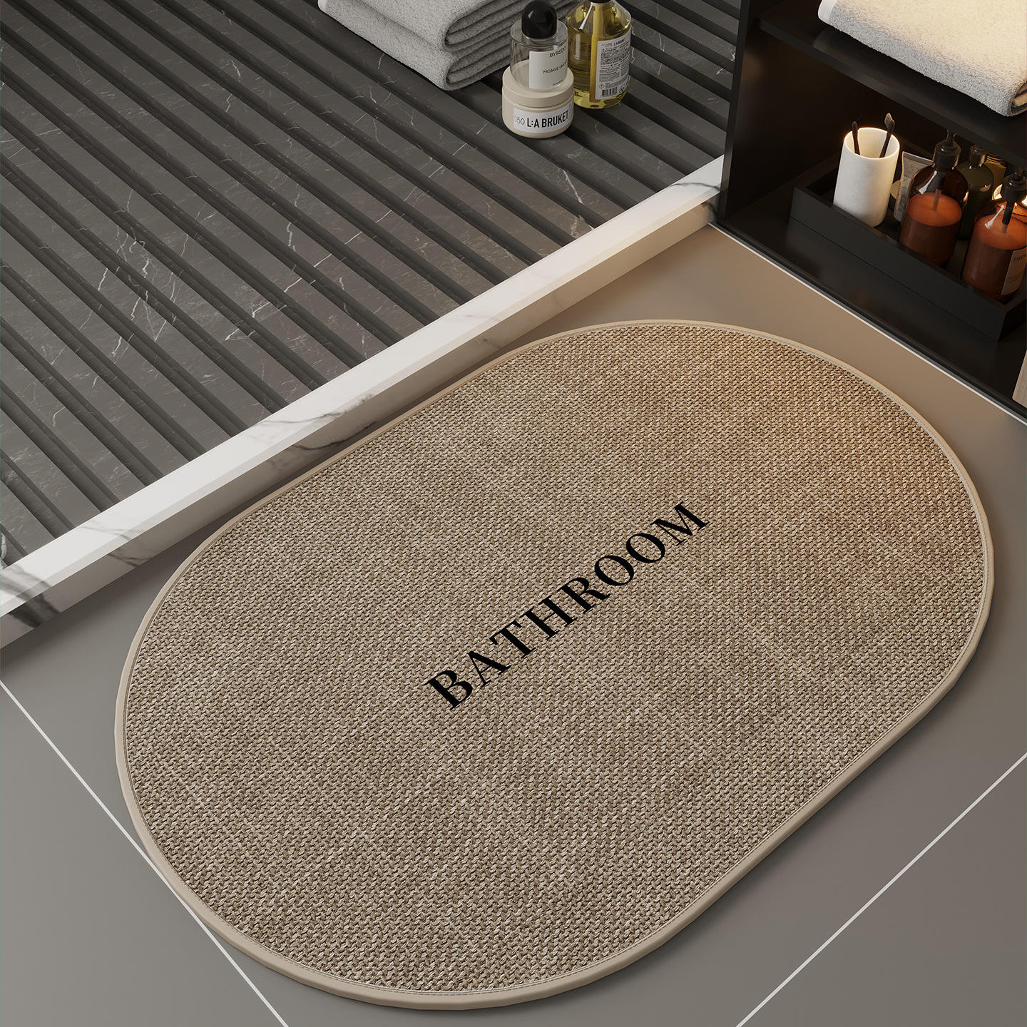 Salle de bain ovale-avoine