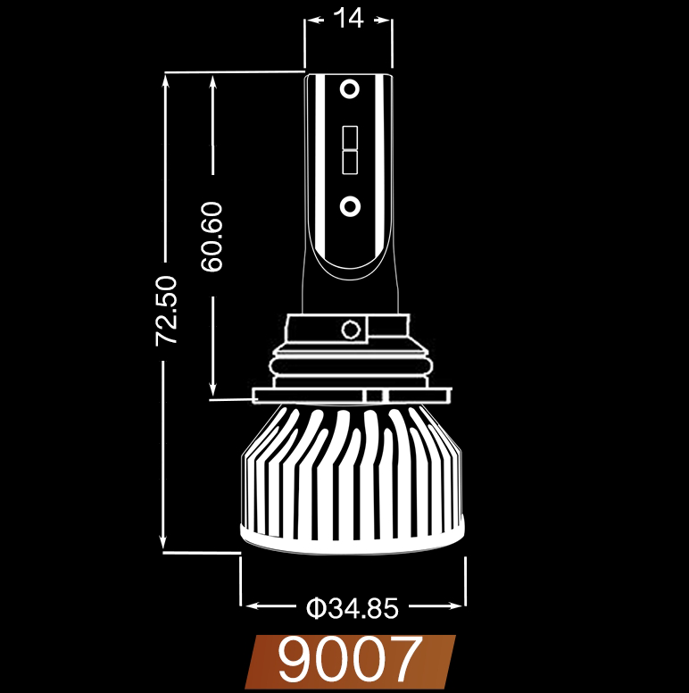T5S / 9007 / 6000K