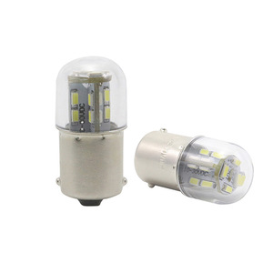 BA15S 2W มินิหลอดไฟ LED 10-30VDC BAY15d B15 BA15s สัญญาณไฟ LED หลอดไฟ