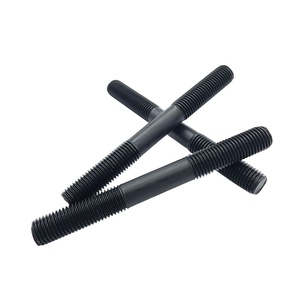 Üretici kaynaklı M8 M10 M12 alaşımlı çelik çift başlı cıvata karbon çelik siyah çinko kaplama çift başlı saplama vidaları çıtçıt - Product Image 3