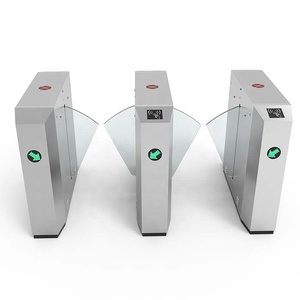 Veranstaltungs ort SUS304 Bidirektion ale Fußgänger klappe Barrier Gate Drehkreuz Acryl flügel Biometrie Zugangs kontrolle für Menschen menge - Product Image 3