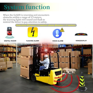 Sistema de asistencia de estacionamiento de marcha atrás con pantalla digital LED con alarma de sonido y luz Detector de radar de 4 sensores para carretillas elevadoras - Product Image 3